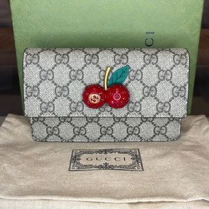Brand New Gucci GG Supreme Mini Cherry Bag